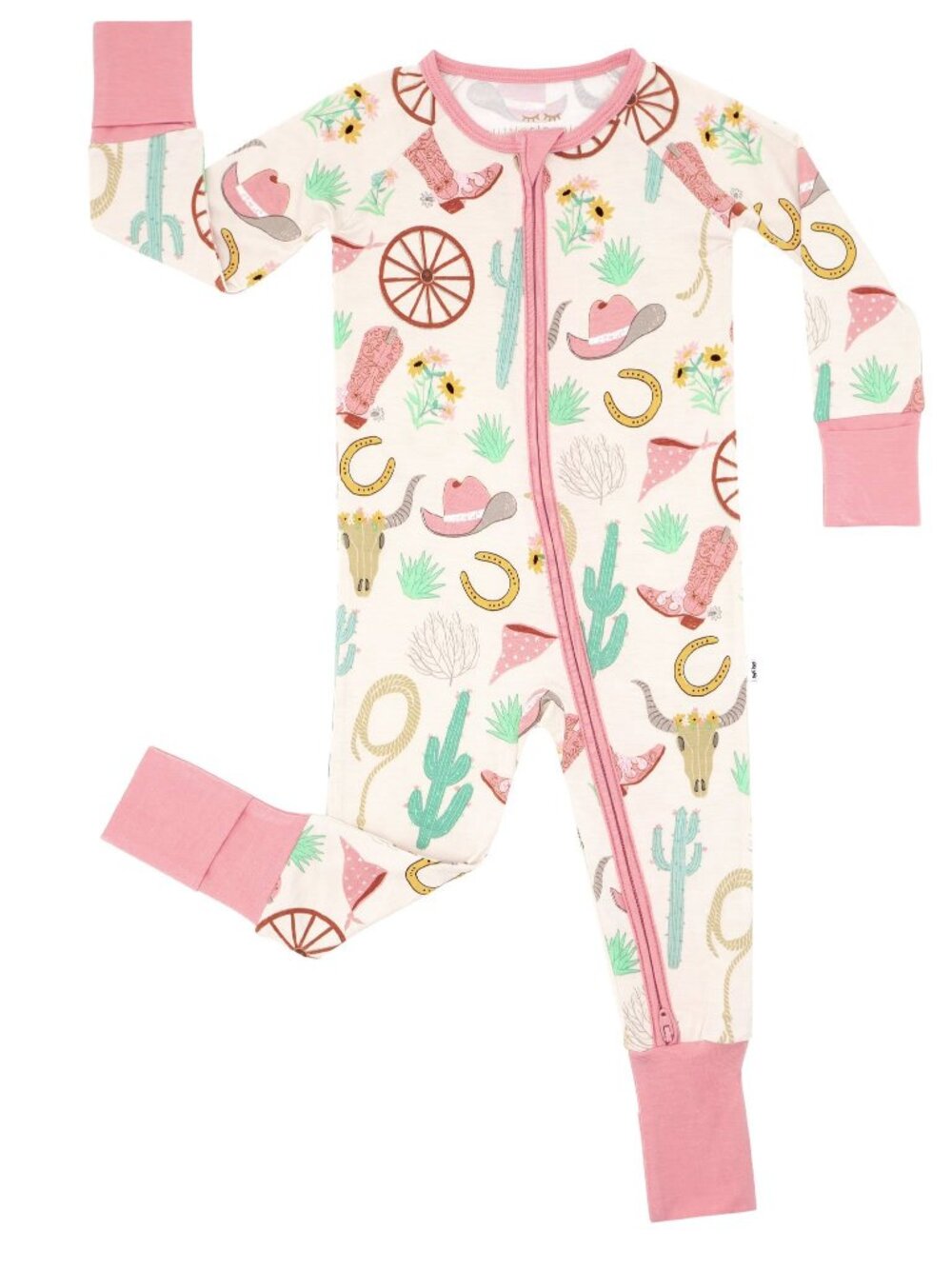 Little Sleepies Pink Ready to Rodeo Zippy 3-6 Months